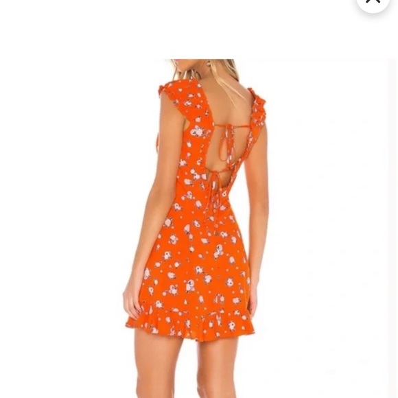 Free People| Orange Floral Dress Size XS NWT - Picture 6 of 11